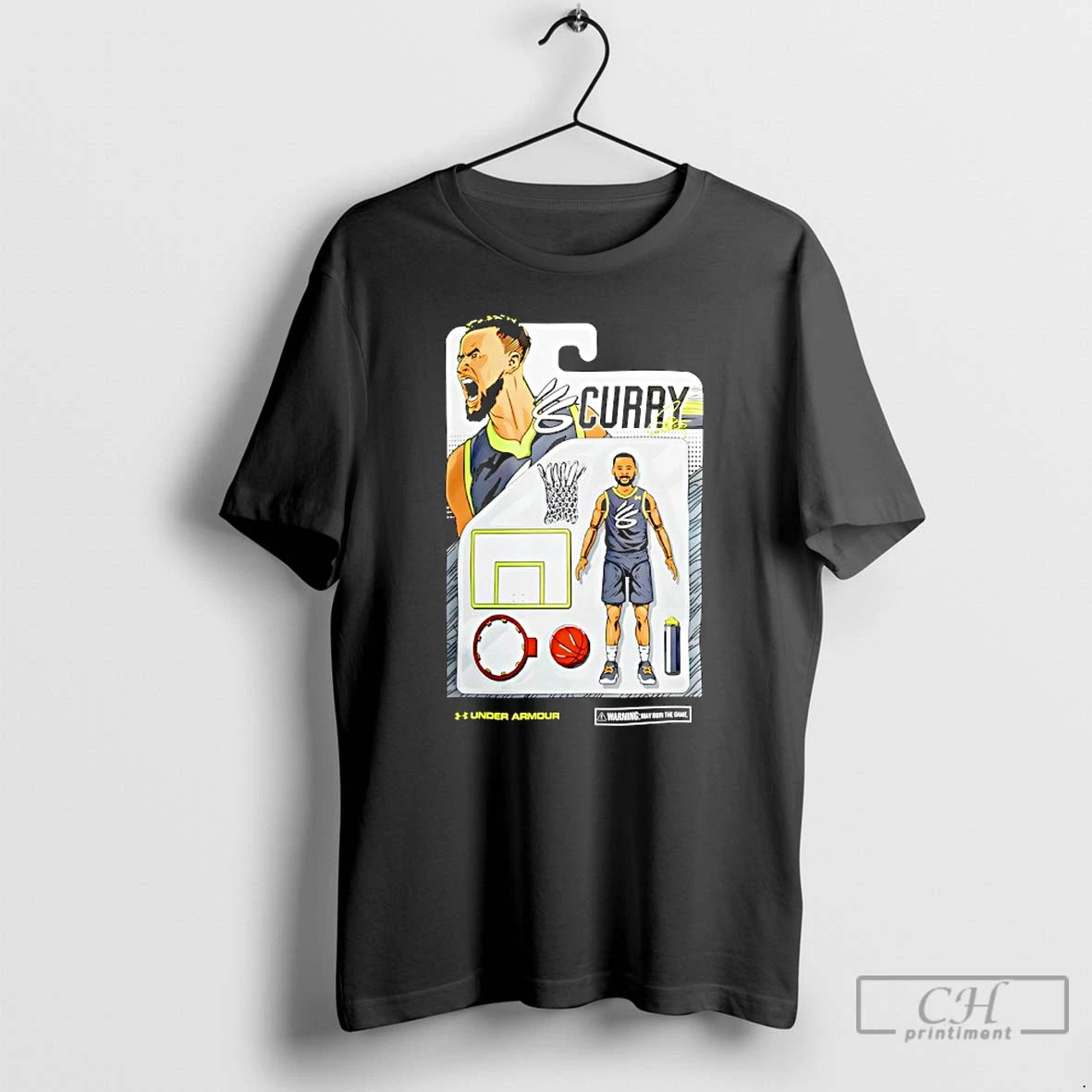 Premium Stephen Curry Golden State Warriors Curry Brand Of Under Armour Action Figure T Shirts