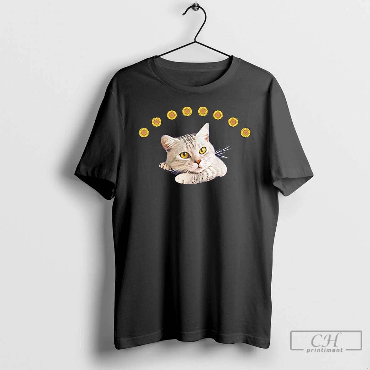 Premium Sunflower Cat Cute