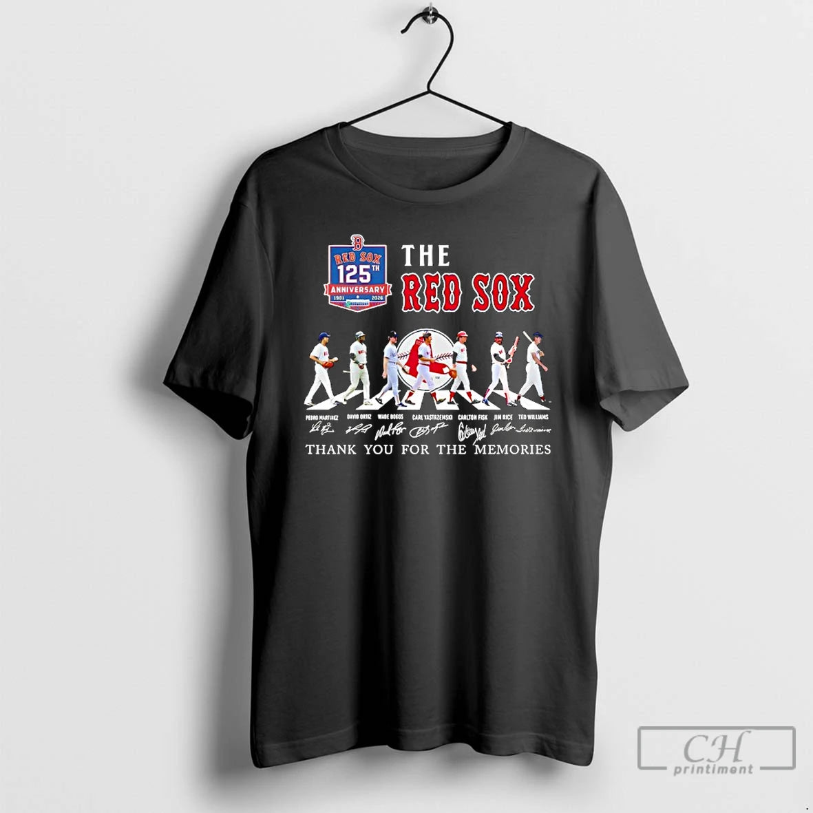 Premium The Boston Red Sox 125th Anniversary Players Road Signature Thank You For The Memories