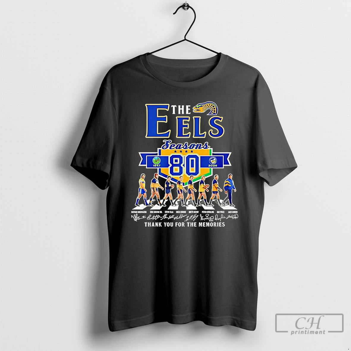 Premium The Eels Season 80th 1947 2026 Thank You For The Memories Signatures T Shirts