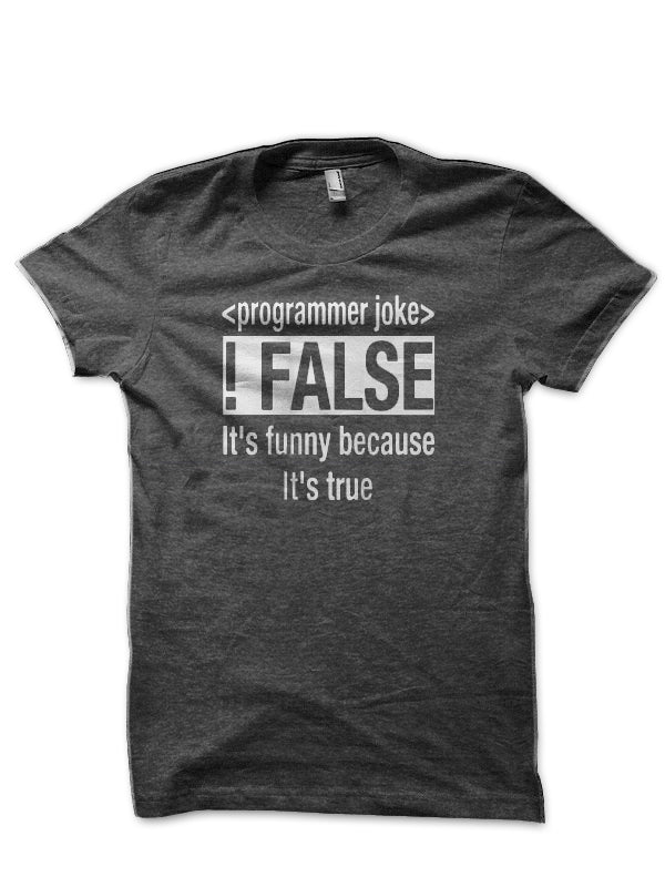 Programmer Joke Charcoal Grey T-Shirt