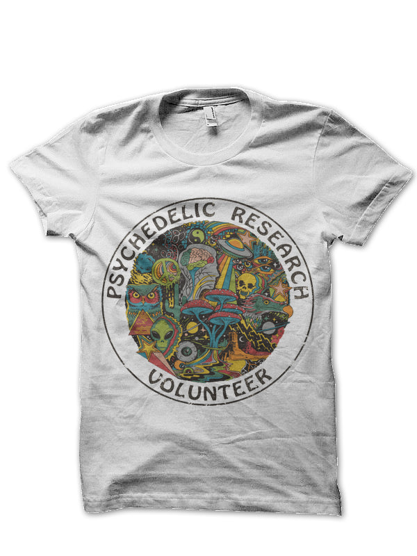 Research Psychedelic Volunteer White T-Shirt