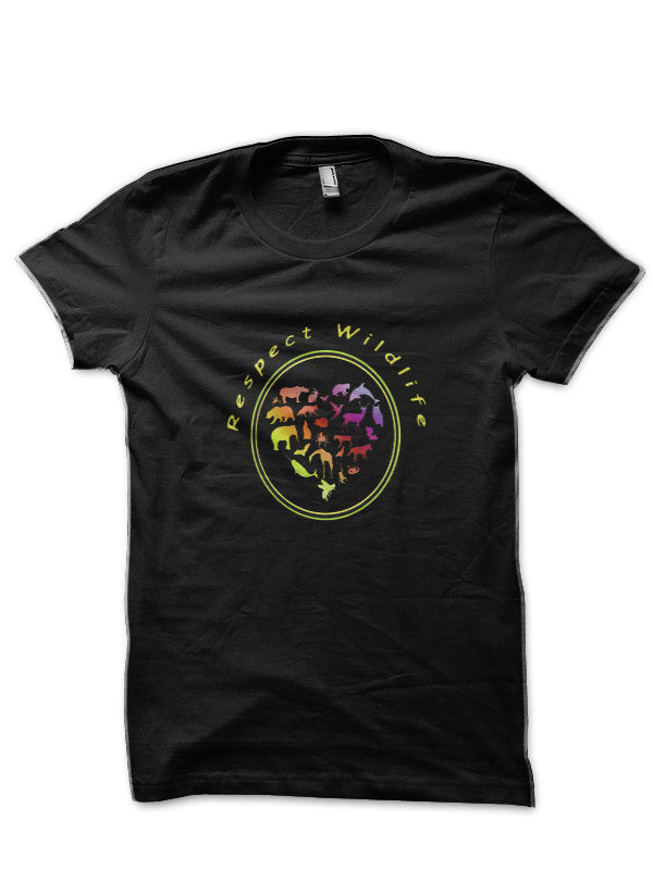 Respect Wildlife Black T-Shirt