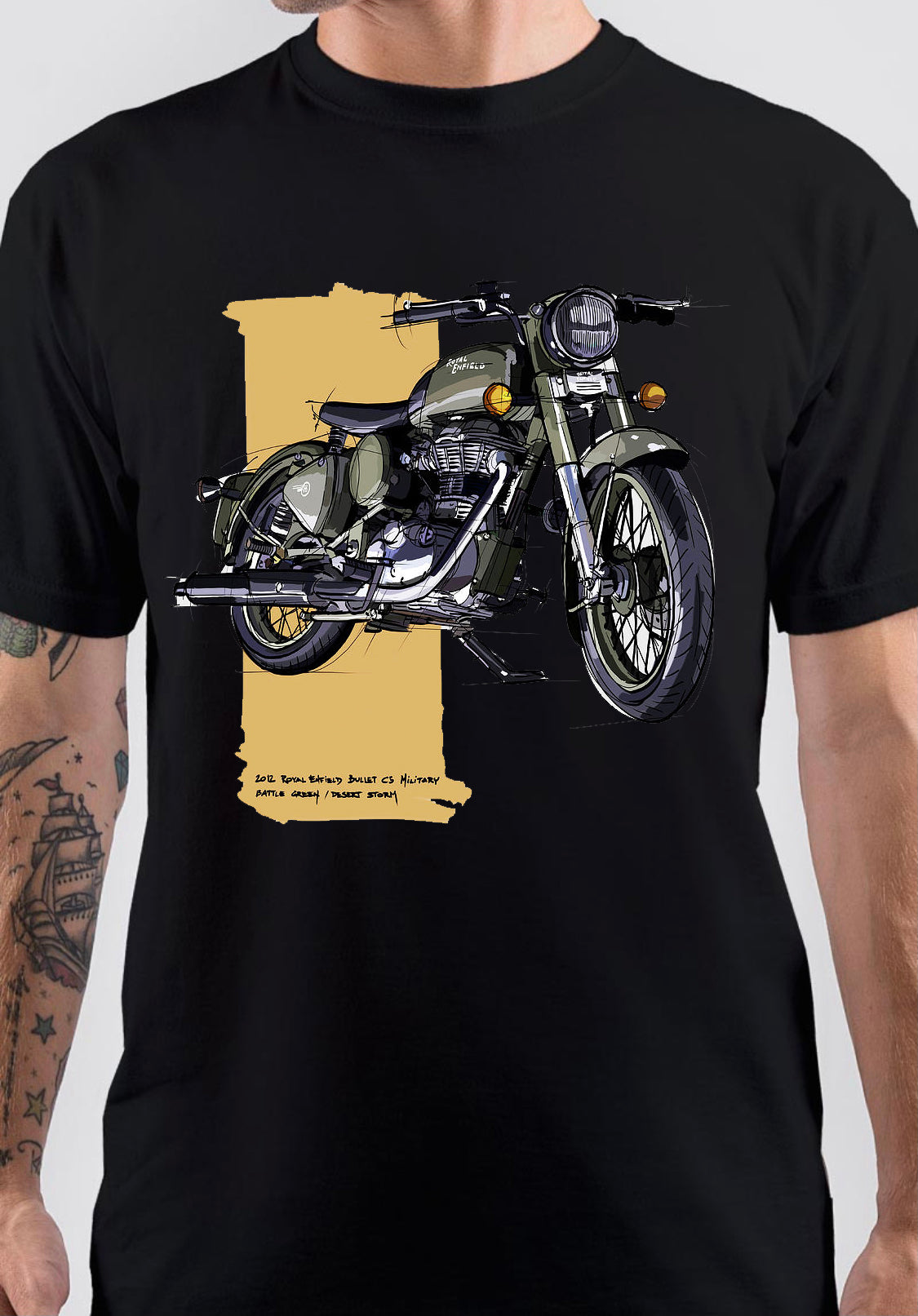 Royal Enfield Military Desert Storm Bullet T-Shirt