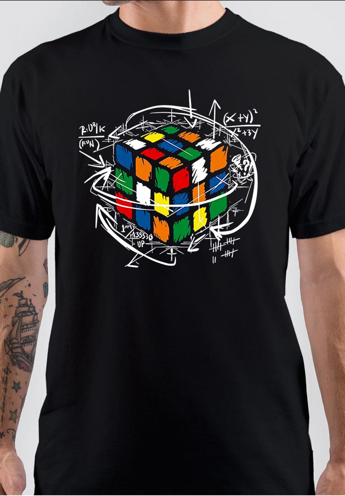 Rubik Cube Black T-Shirt