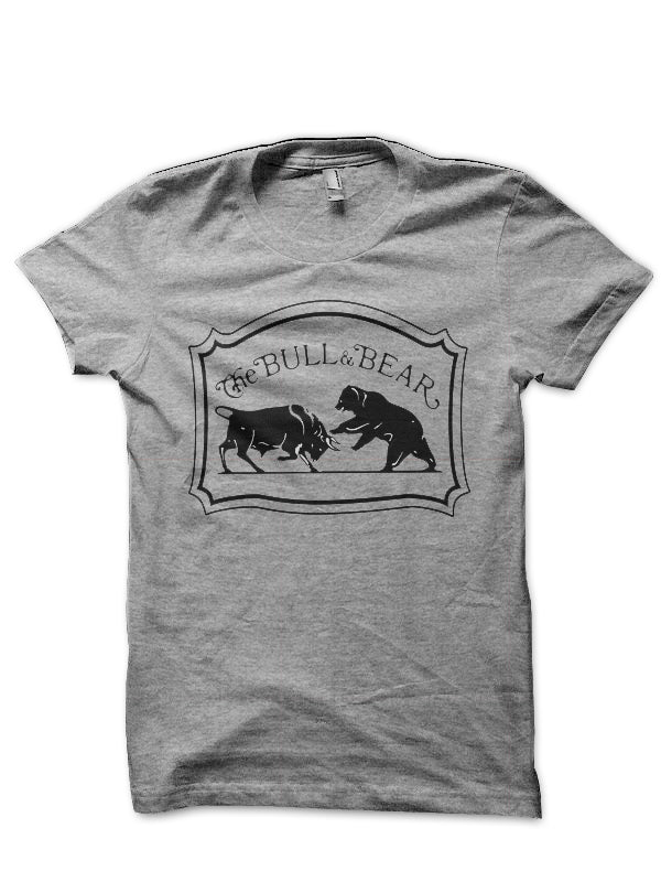 Share Market Bull Vs Bear Grey T-Shirt