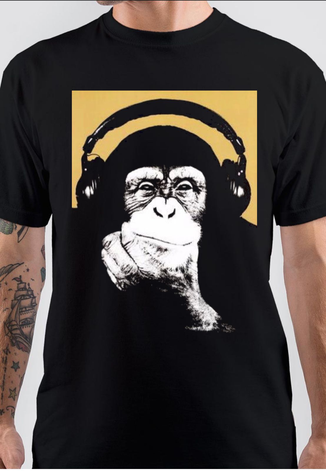 Steez Monkey Headphones T-Shirt