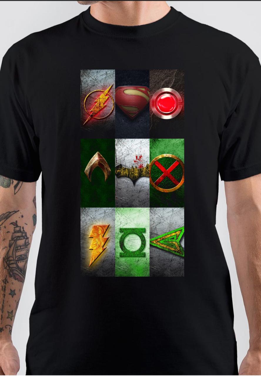 Superhero Logo Black T-Shirt