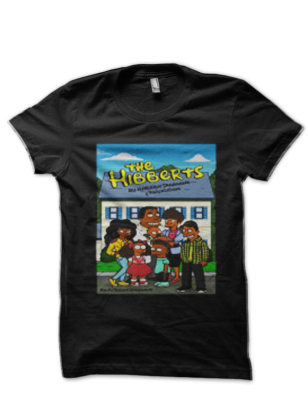 The Hibberts-The Simpsons Black T-Shirt
