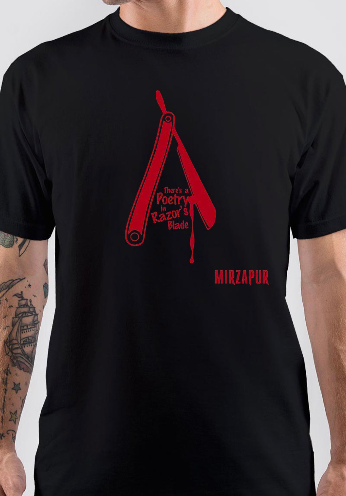 There’s A Poetry In Razor Blade Mirzapur T-Shirt