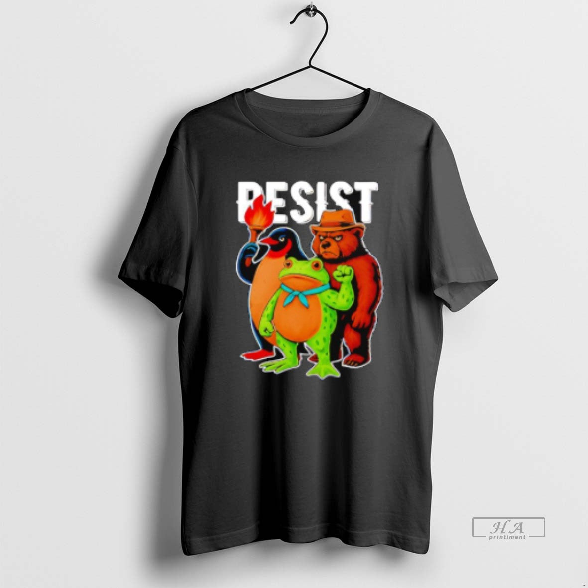 Trendy Portland Frog Protester Resist Animals