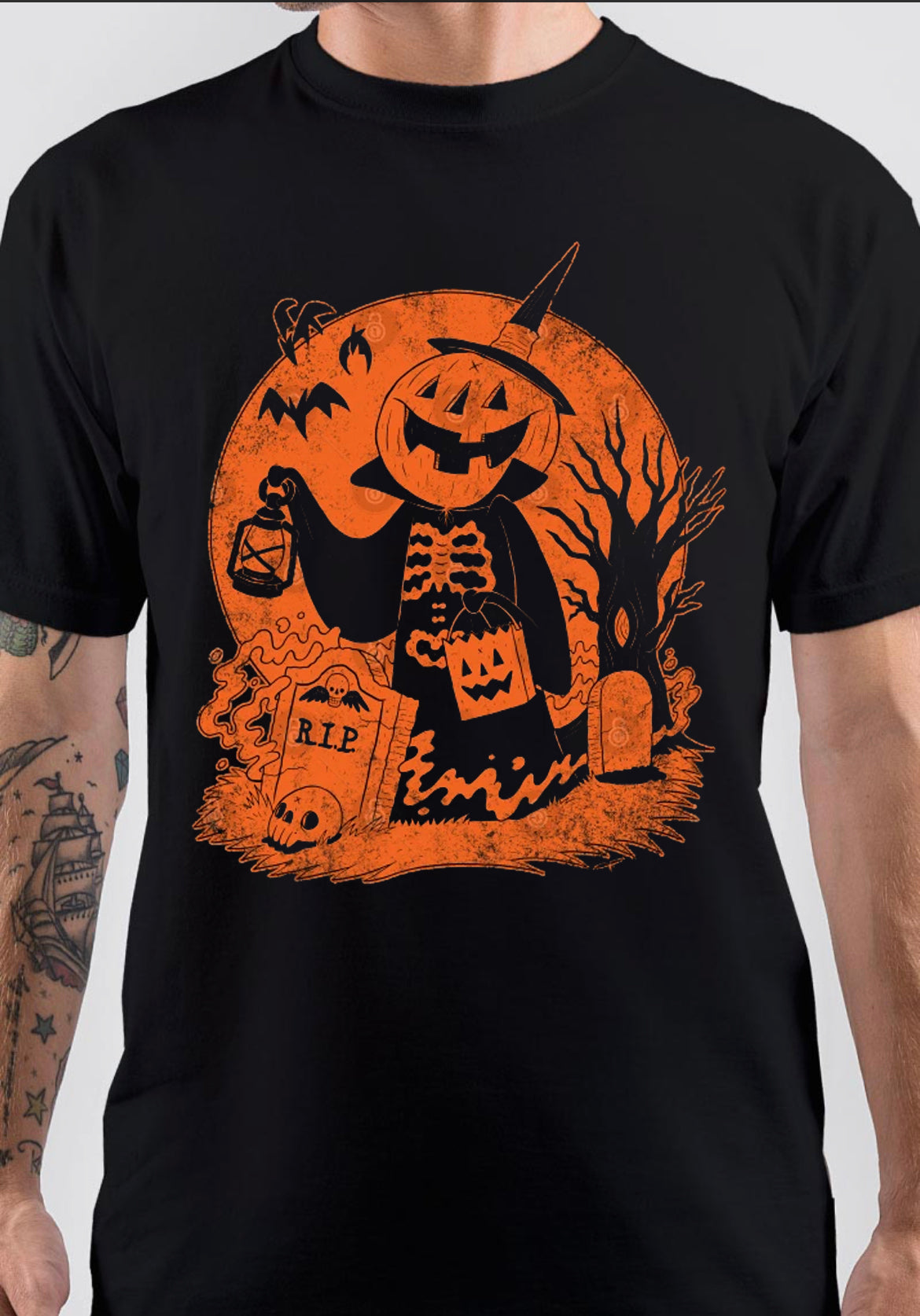 Vintage Spooky Black T-Shirt