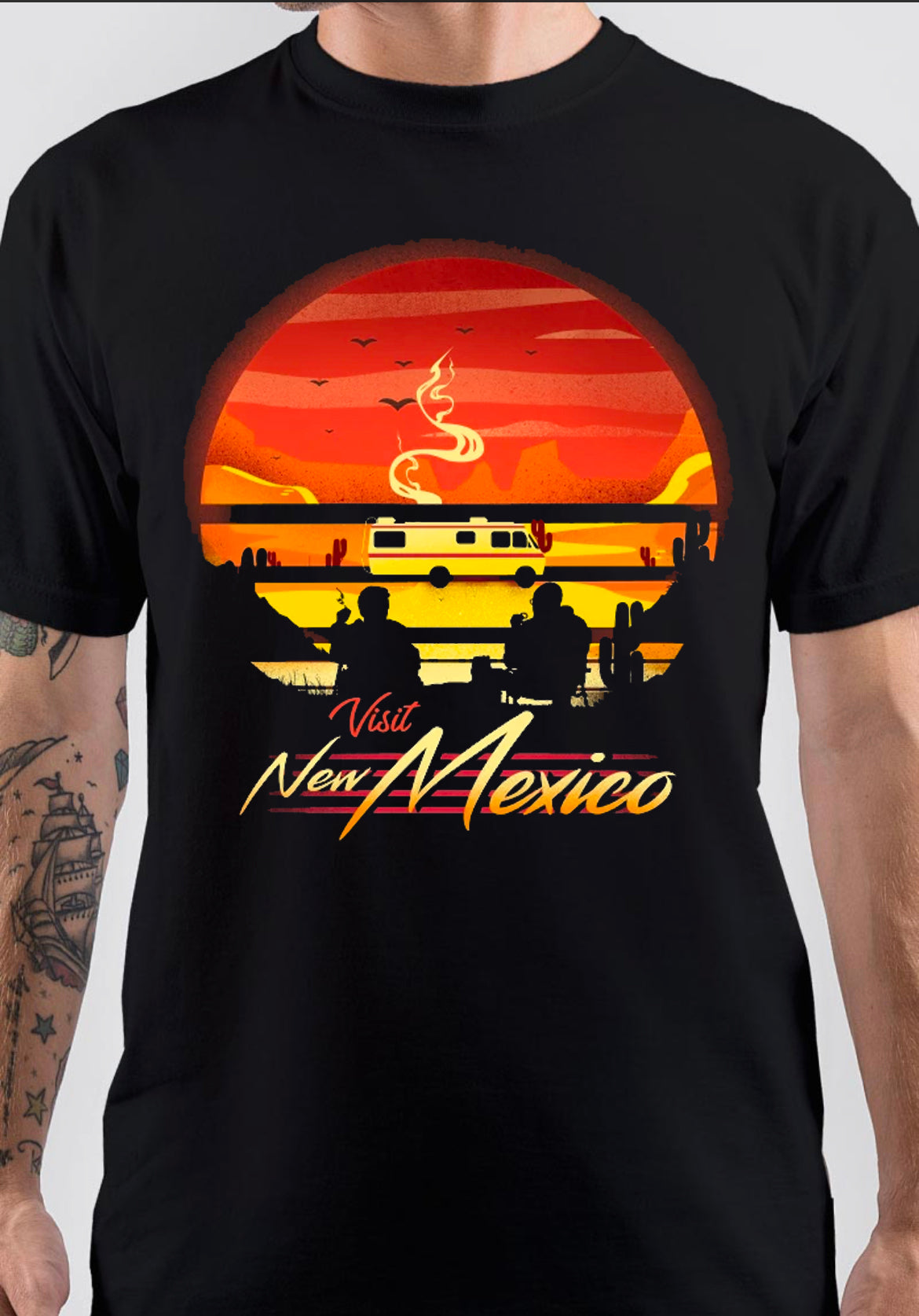 Visit New Mexico Black T-Shirt
