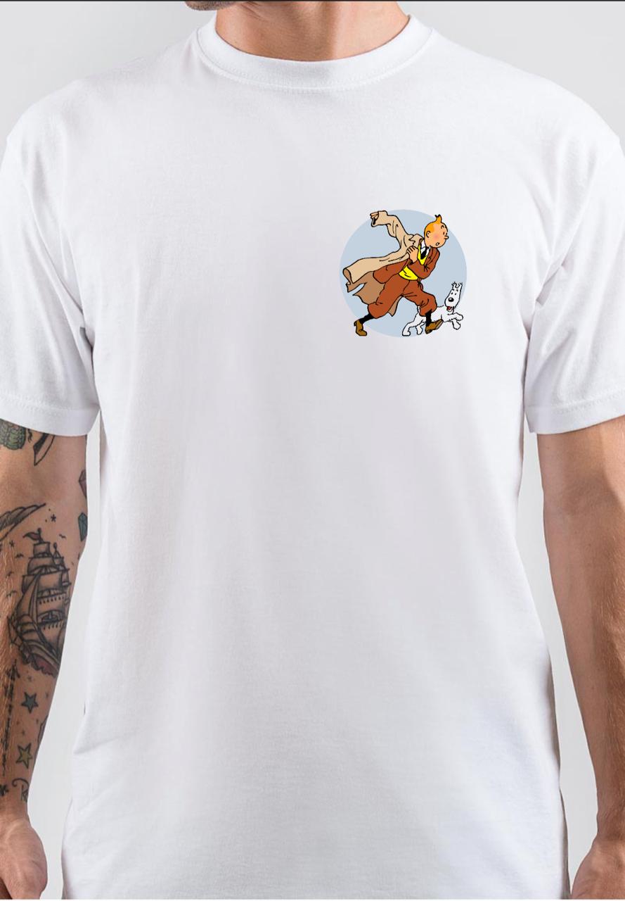Adventure of tintin White T-Shirt