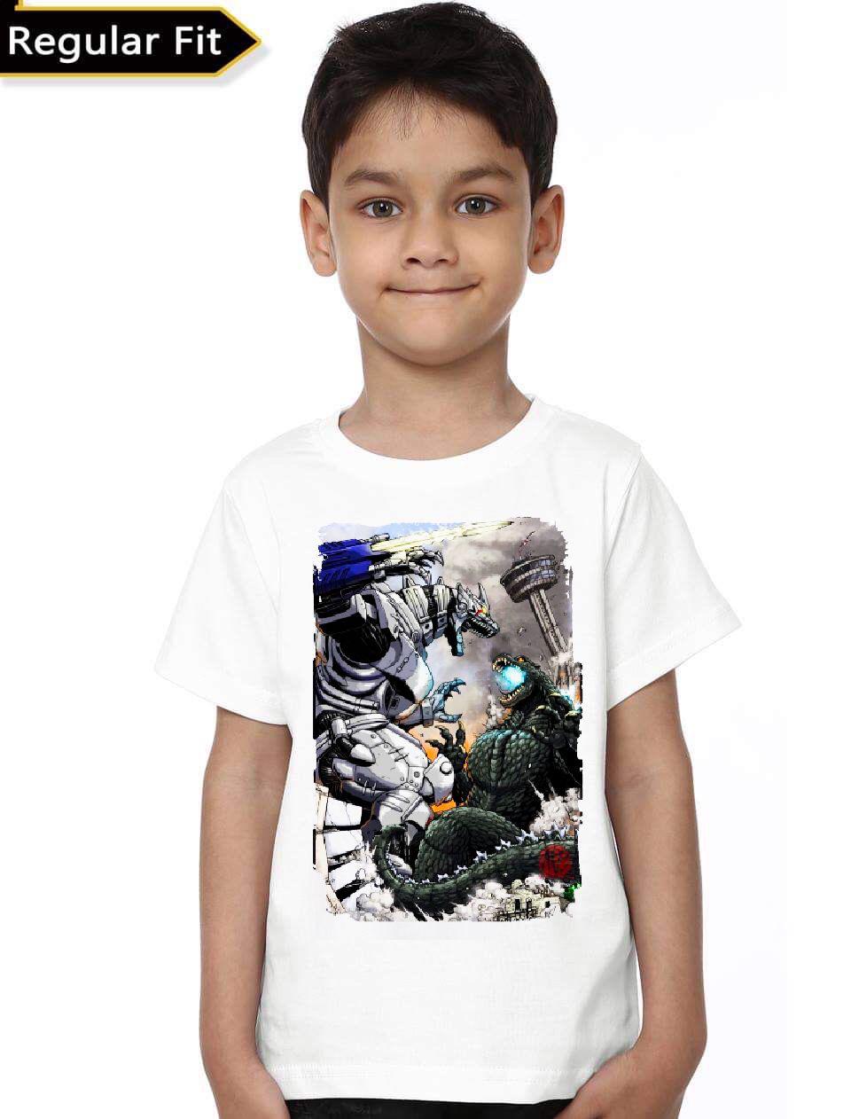 godzilla vs mechagodzilla art kids T-Shirt