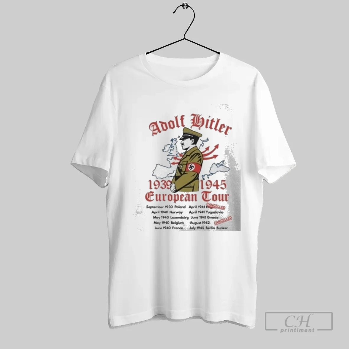 Wwii Adolf Hitler European Tour Design 1939 1945