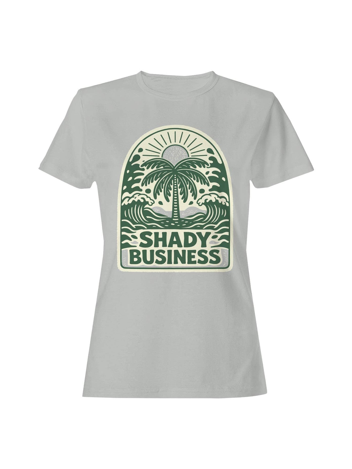 Tropical "Shady Business" Art Women's T-Shirt