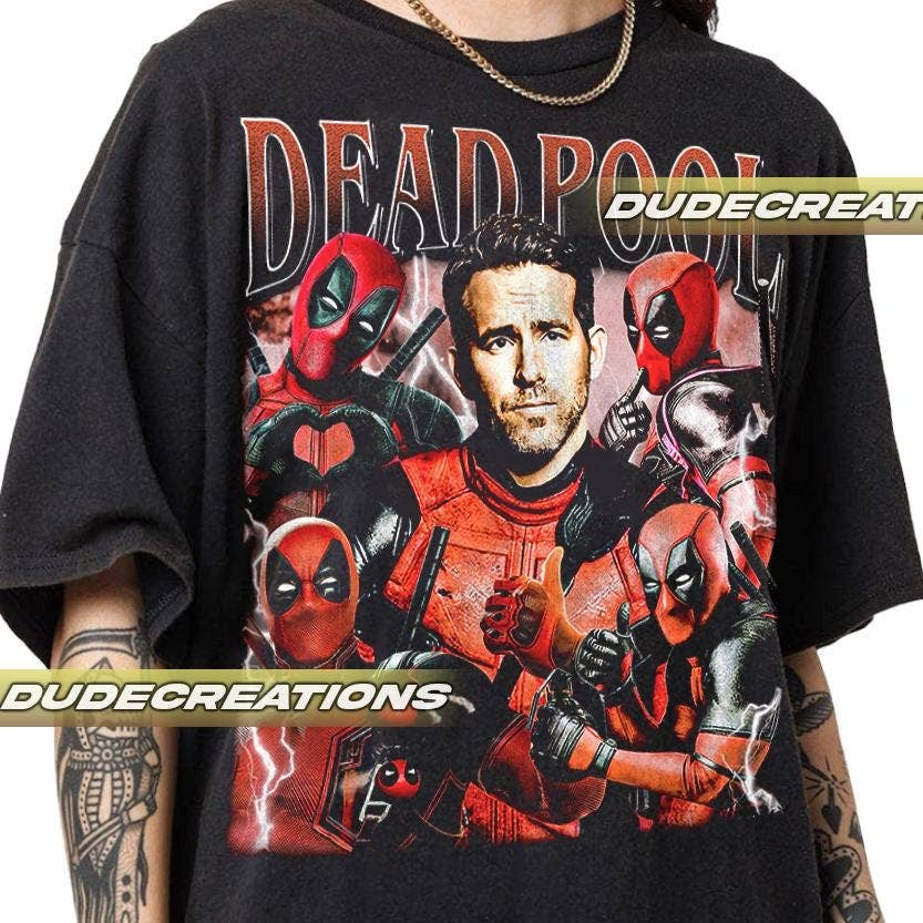 Deadpool Ryan Reynolds Vintage T-Shirt, Unisex Gift Tee