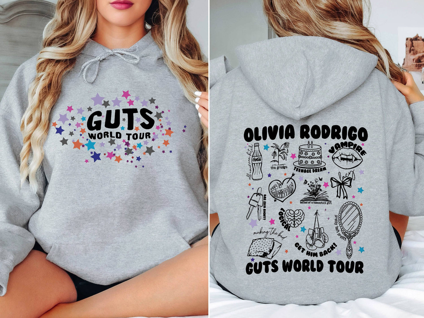 Olivia Rodrigo Guts World Tour Hoodie Concert 2024 World Tou