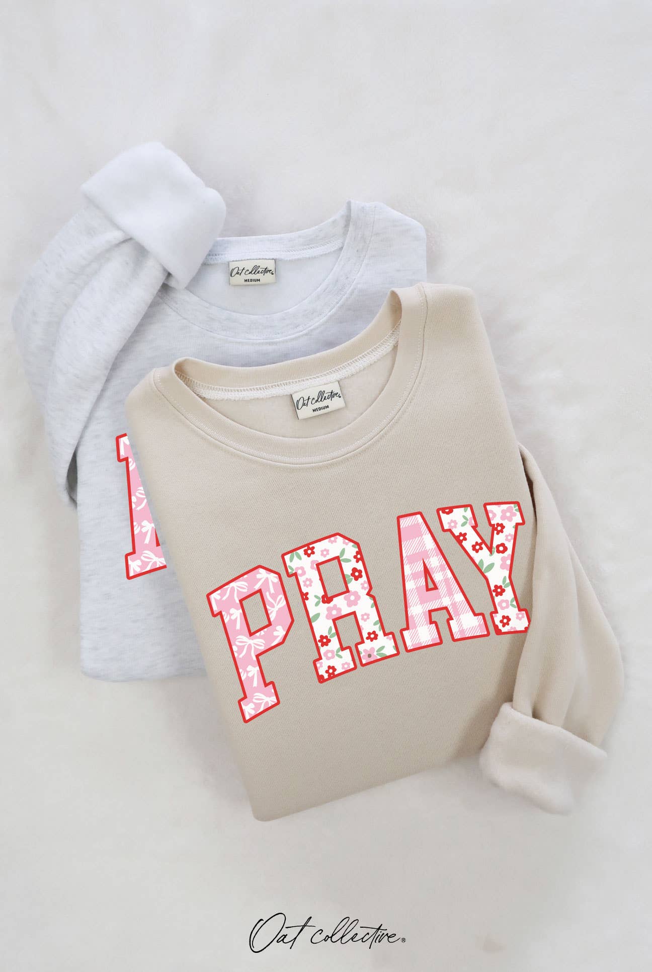 Pray with Pattern Graphic Sweatshirt