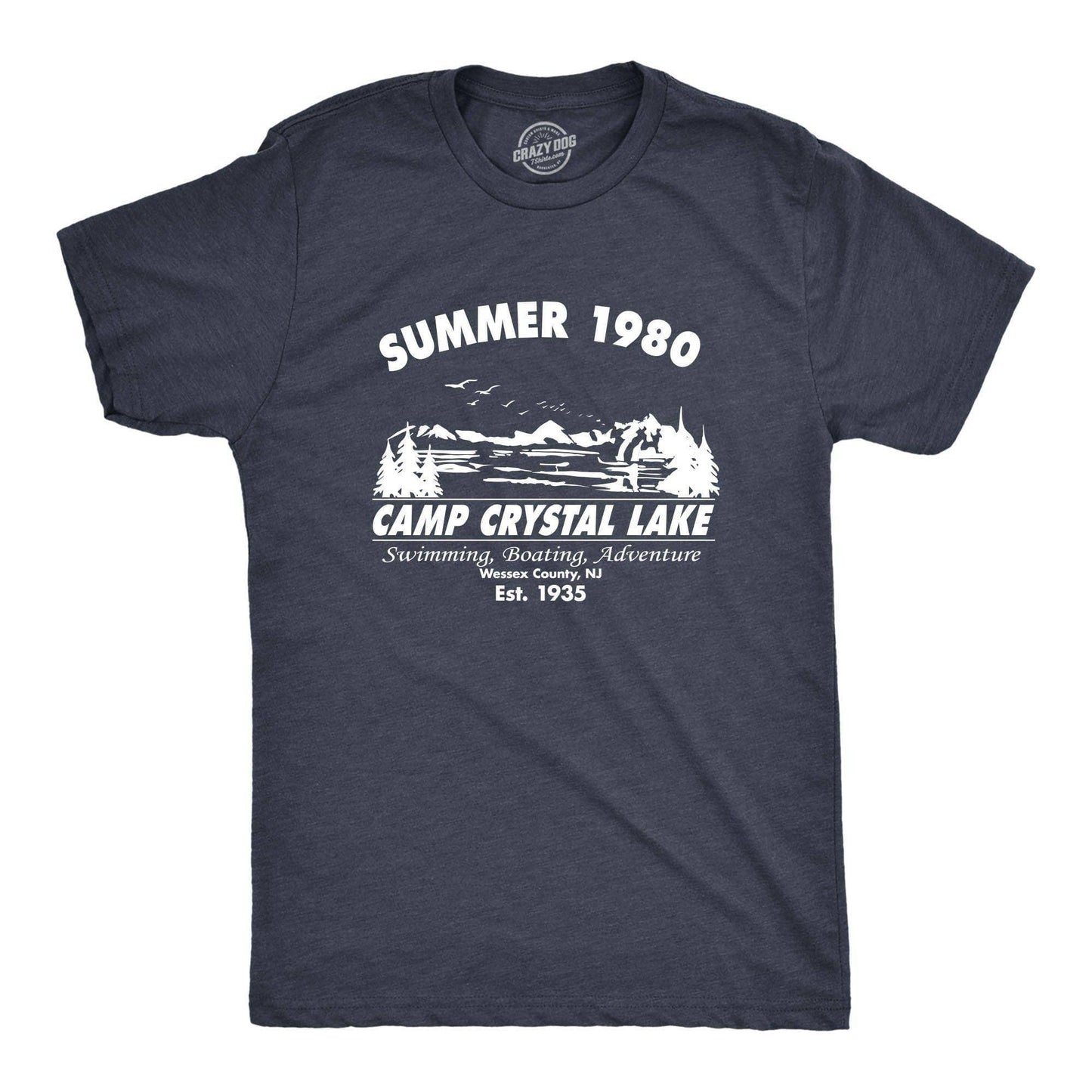 Summer 1980 Camp Crystal Lake Graphic Tee Mens T Shirt