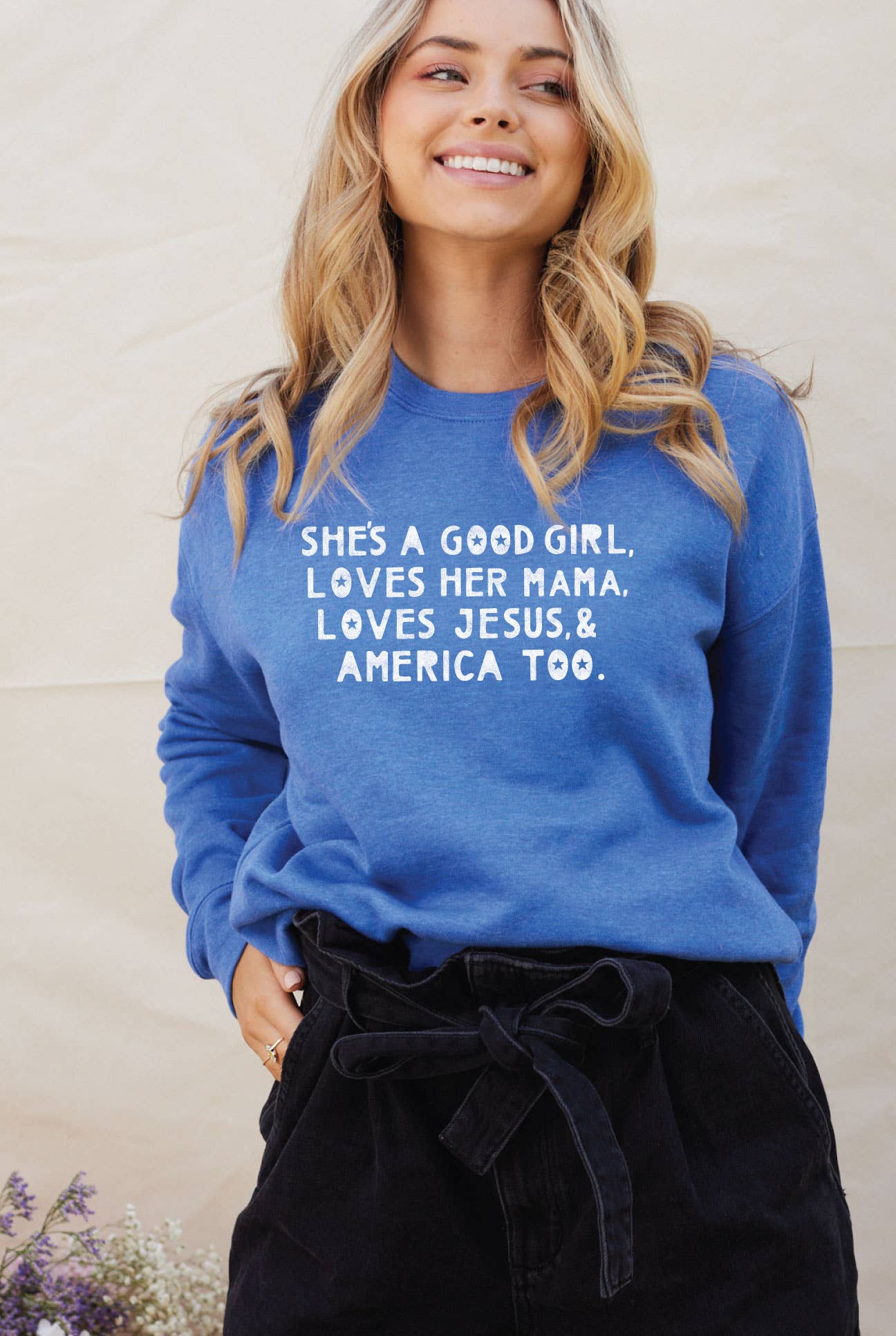 She's A Good Girl Graphic Sweatshirt - Loves Her Mama