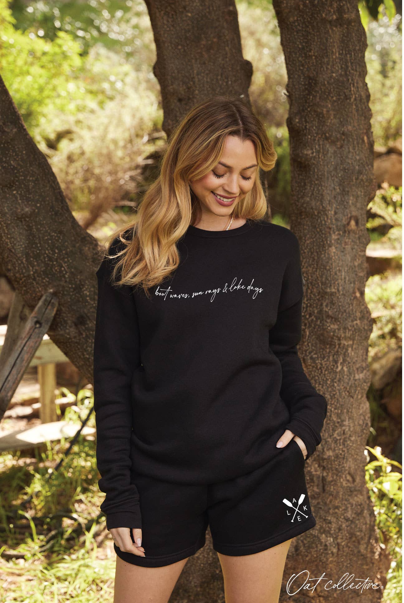 Boat Waves Graphic Sweatshirt