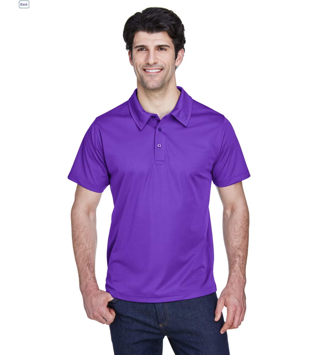 Custom Designed - Men's Polo (Sport Purple) Adult, Team 365, Performance