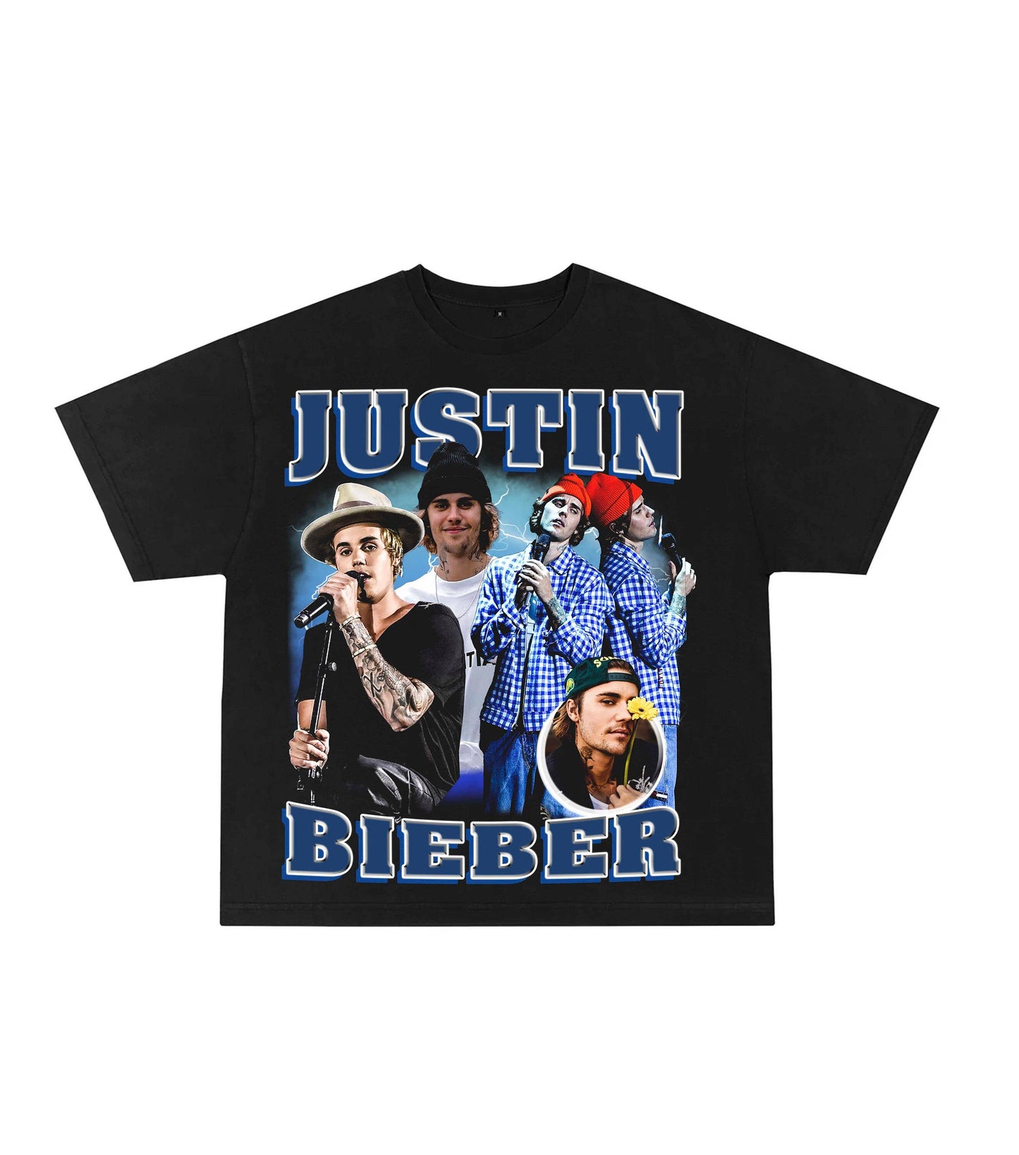 Justin Bieber T-Shirt - Rare Hip Hop Jumbo Graphic Print