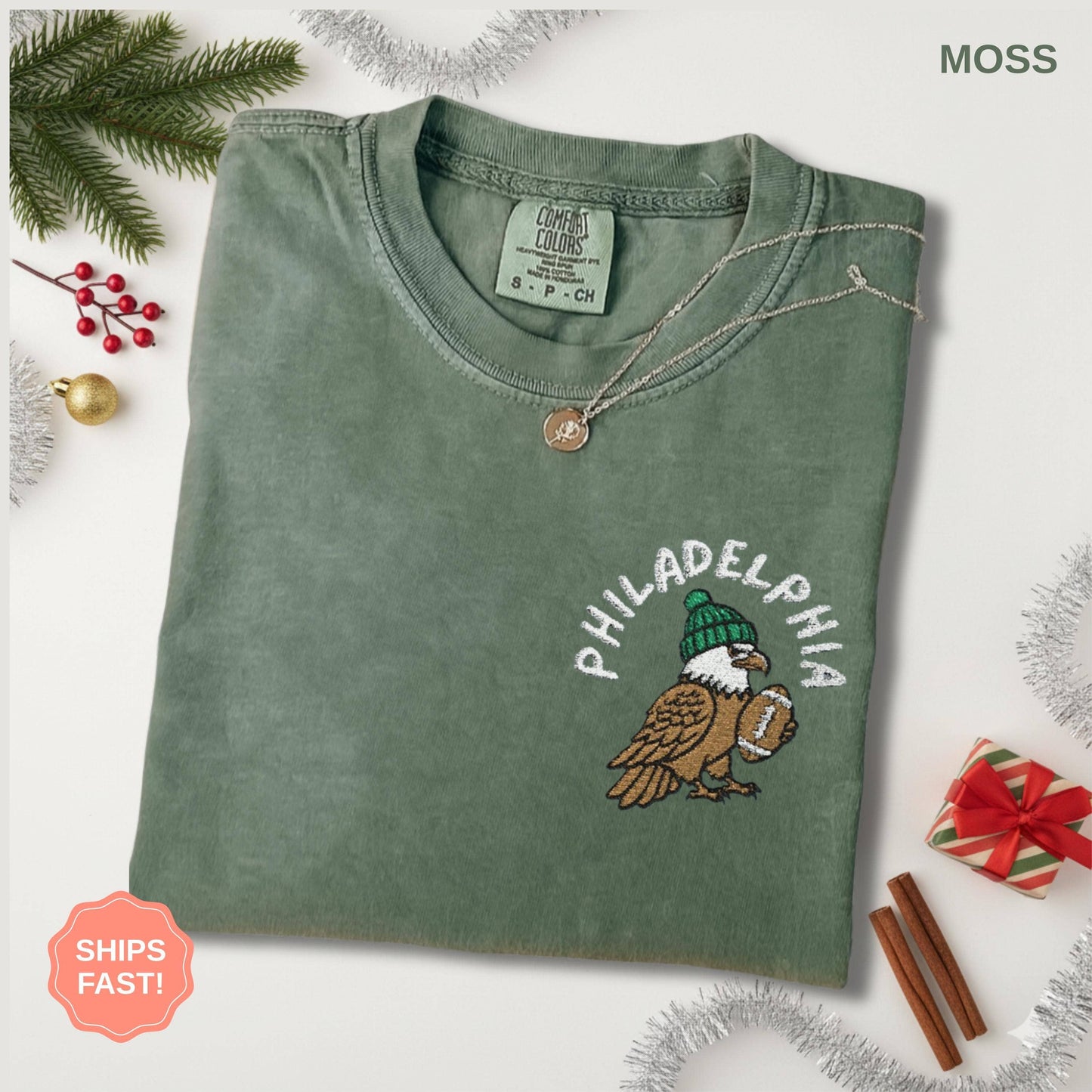 Philadelphia Football Game Day Embroidered Tee