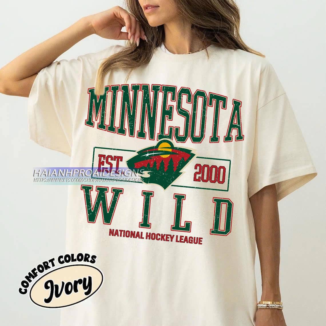 Minnesota Wild Hockey Vintage Graphic Tee