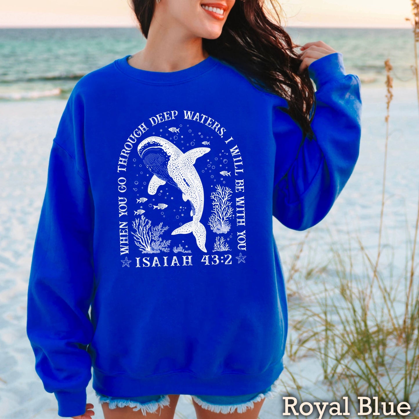 When Going Through Deep Waters Graphic Sweatshirt Women