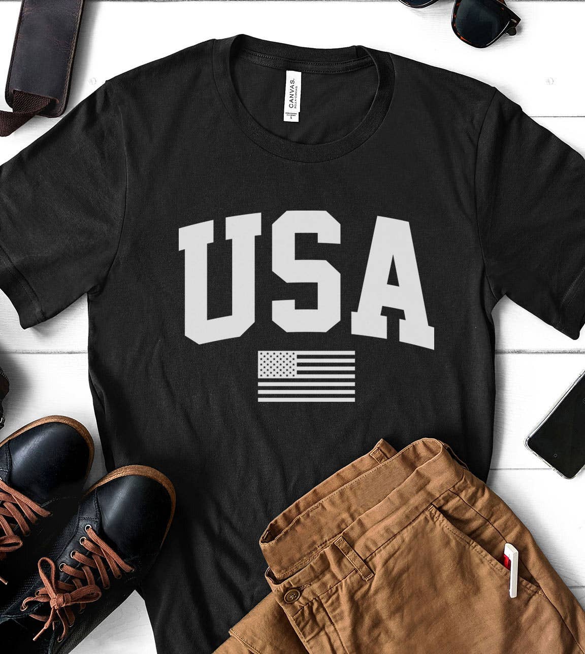 USA Flag - USA Flag America Fun July 4th Patriotic T-Shirt
