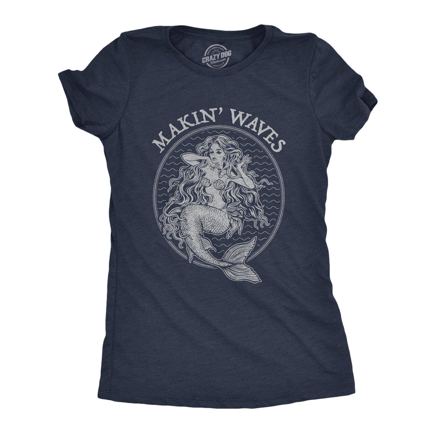 Makin' Waves Women's Tshirt Vacation Graphic Tee Western