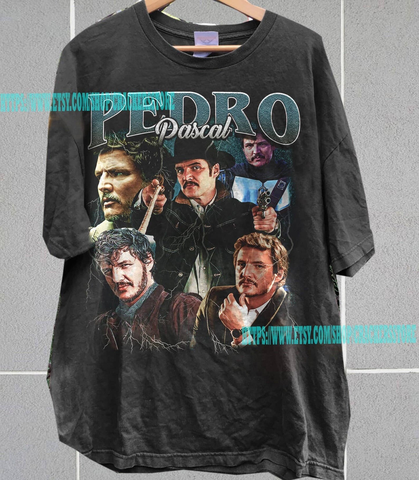 Pedro Pascal Vintage 90's Graphic Tee Unisex Shirt Merch