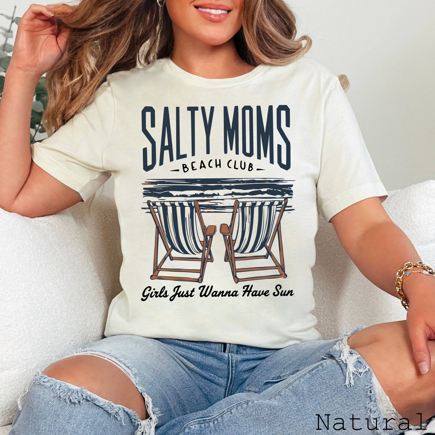 Salty Mom’S Beach Club Women’S Graphic Tee | Bella Canvas