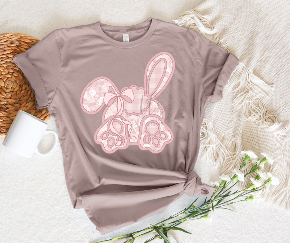 Exclusive Lace Gingham Bunny Easter T-Shirt