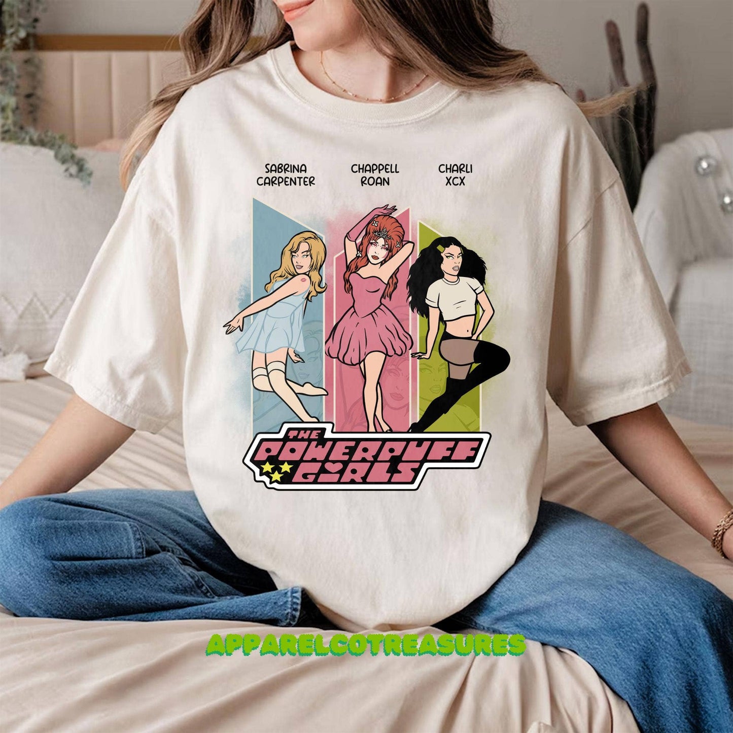 Chappell Roan Charli Xcx Powerpuff Girls Brat Baby Tee
