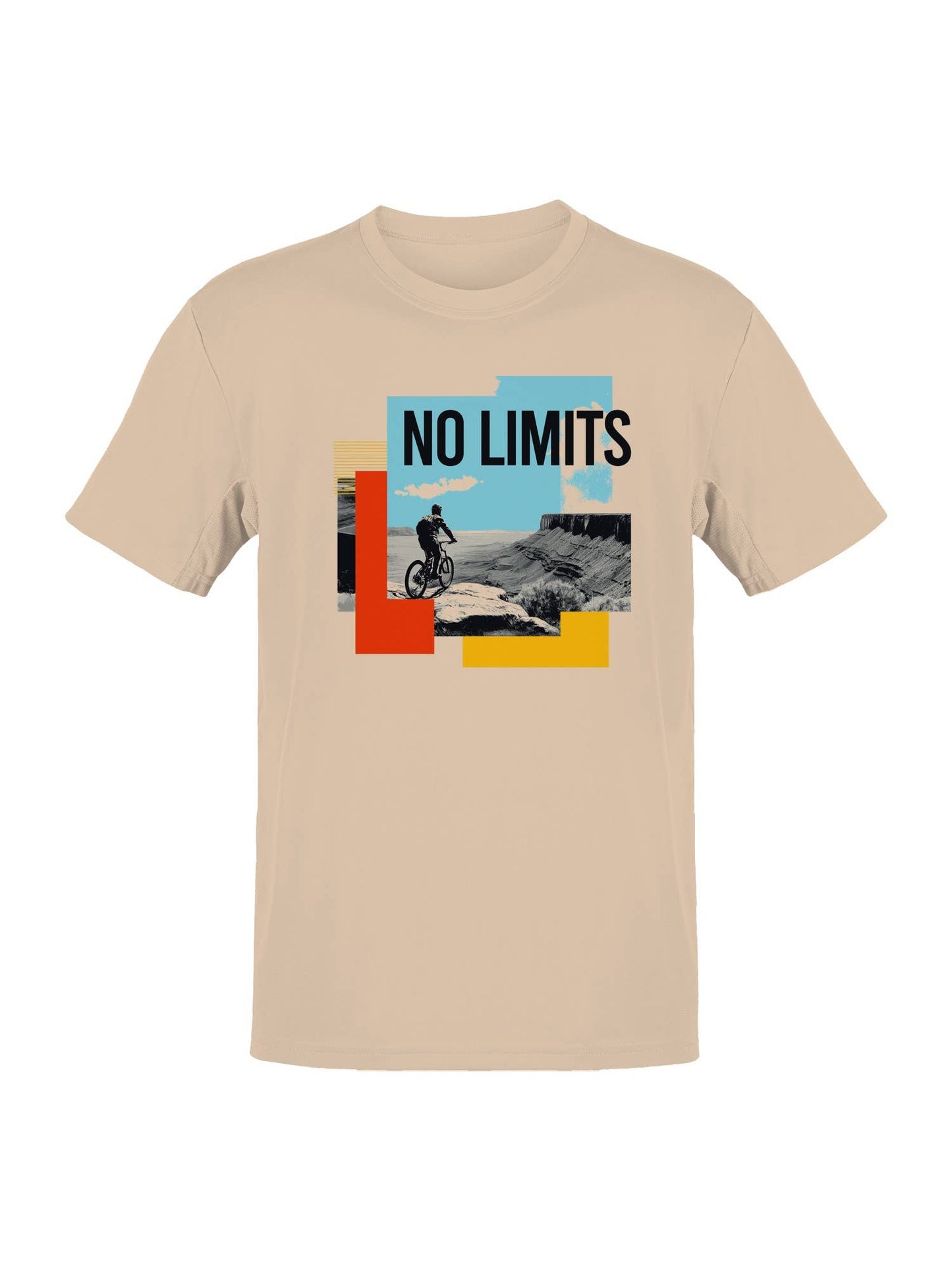 No Limits Adventure Cycling Art Men's T-Shirt