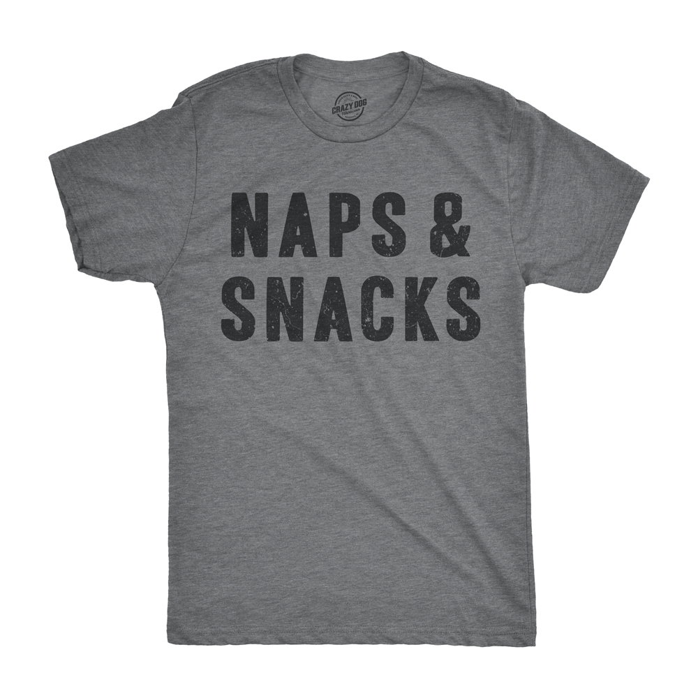Naps and Snacks Men's Tshirt Food Graphic Tee Western T