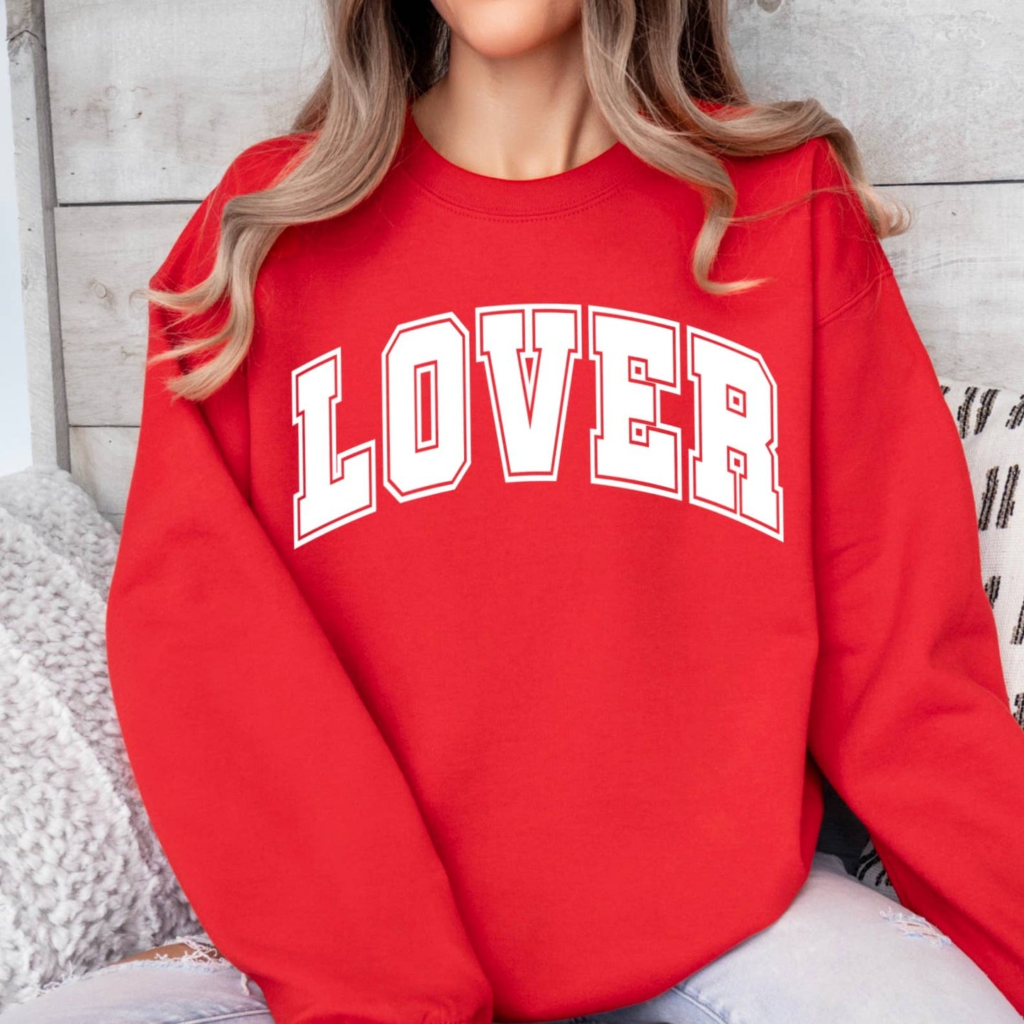 Lover Valentine Sweatshirt | Screen Print Graphic Sweatshirt