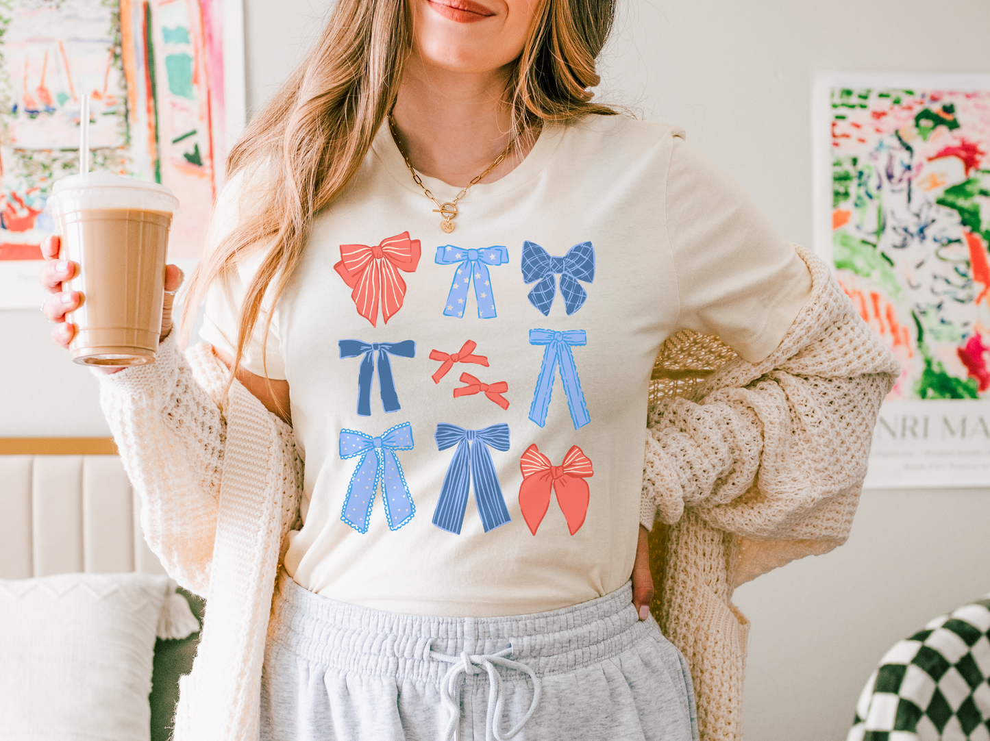 Patriotic Bows Tee | Patriotic T Shirt | Usa Tee