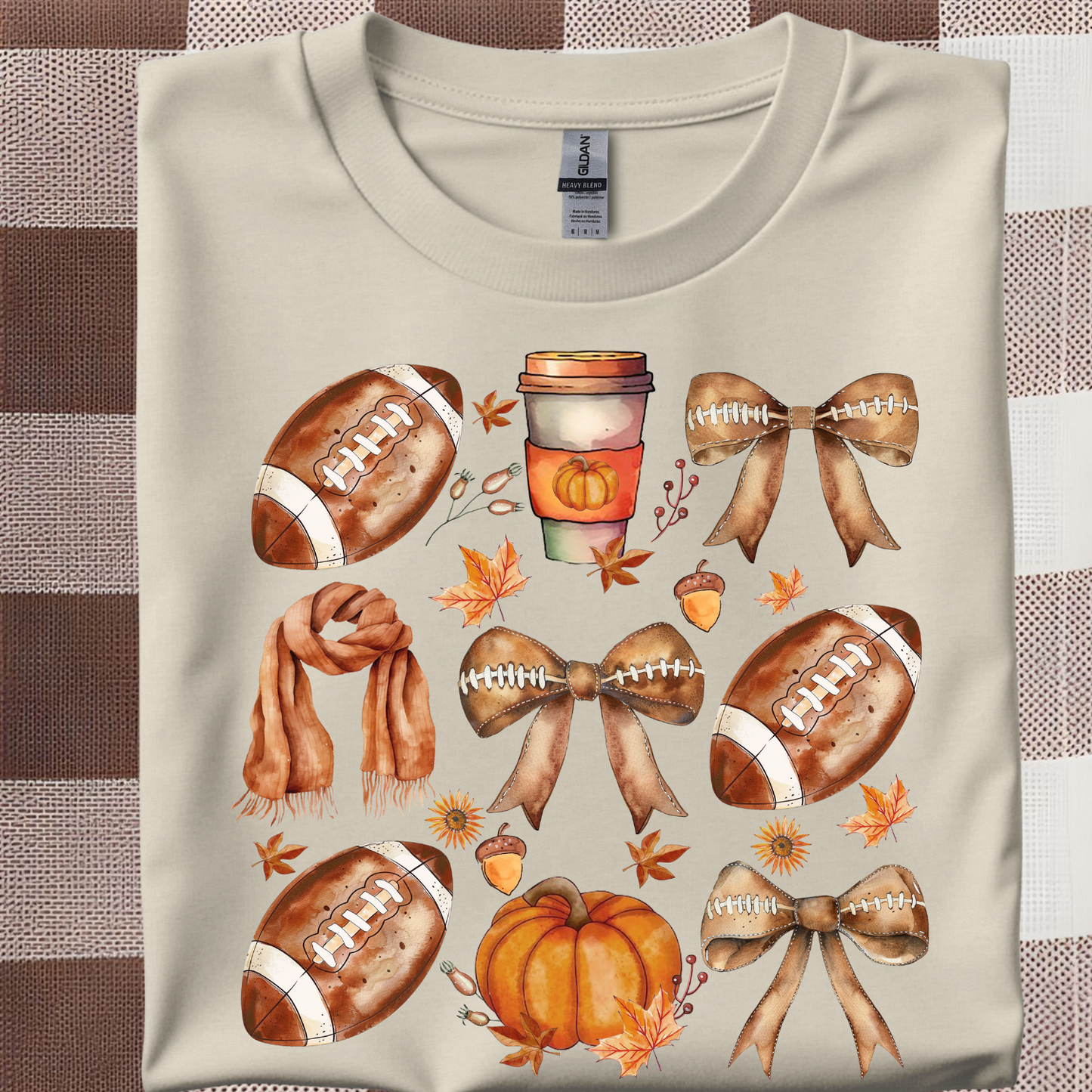 Fall and Football Bows Tshirt