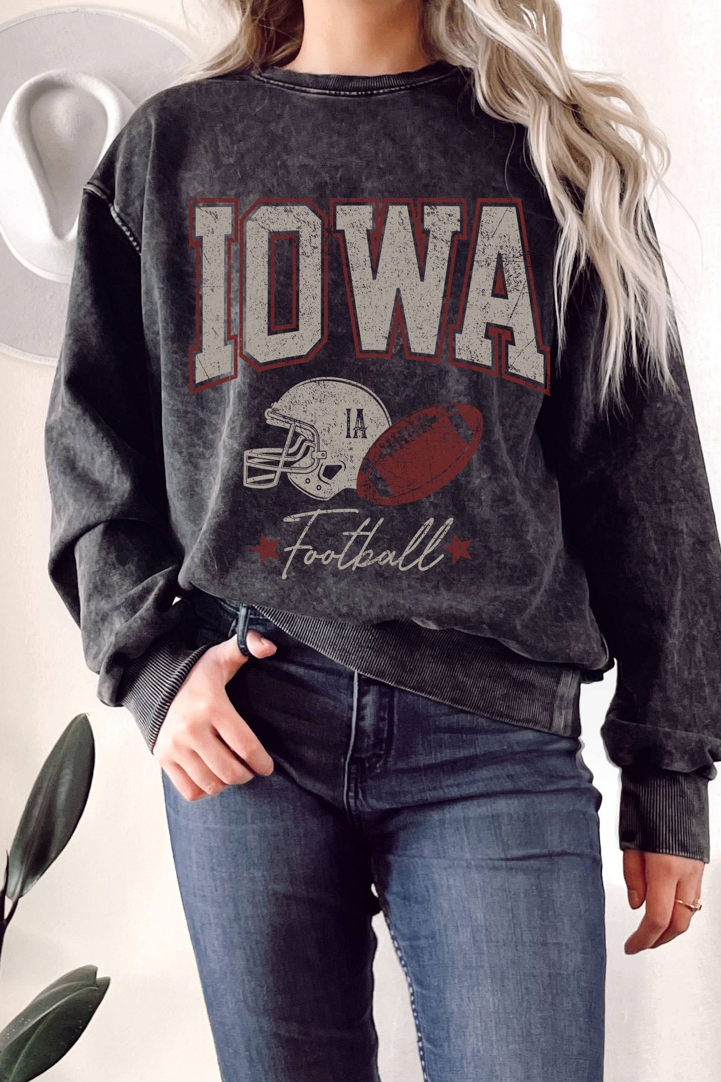 Iowa Football Mineral Graphic Terry Sweatshirt
