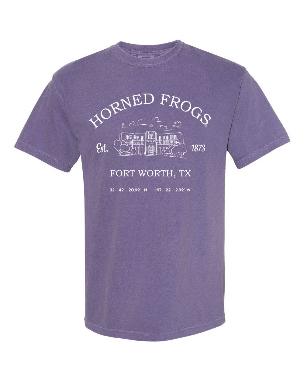 Tcu Horned Frogs Stadium Violet Comfort Colors Tee