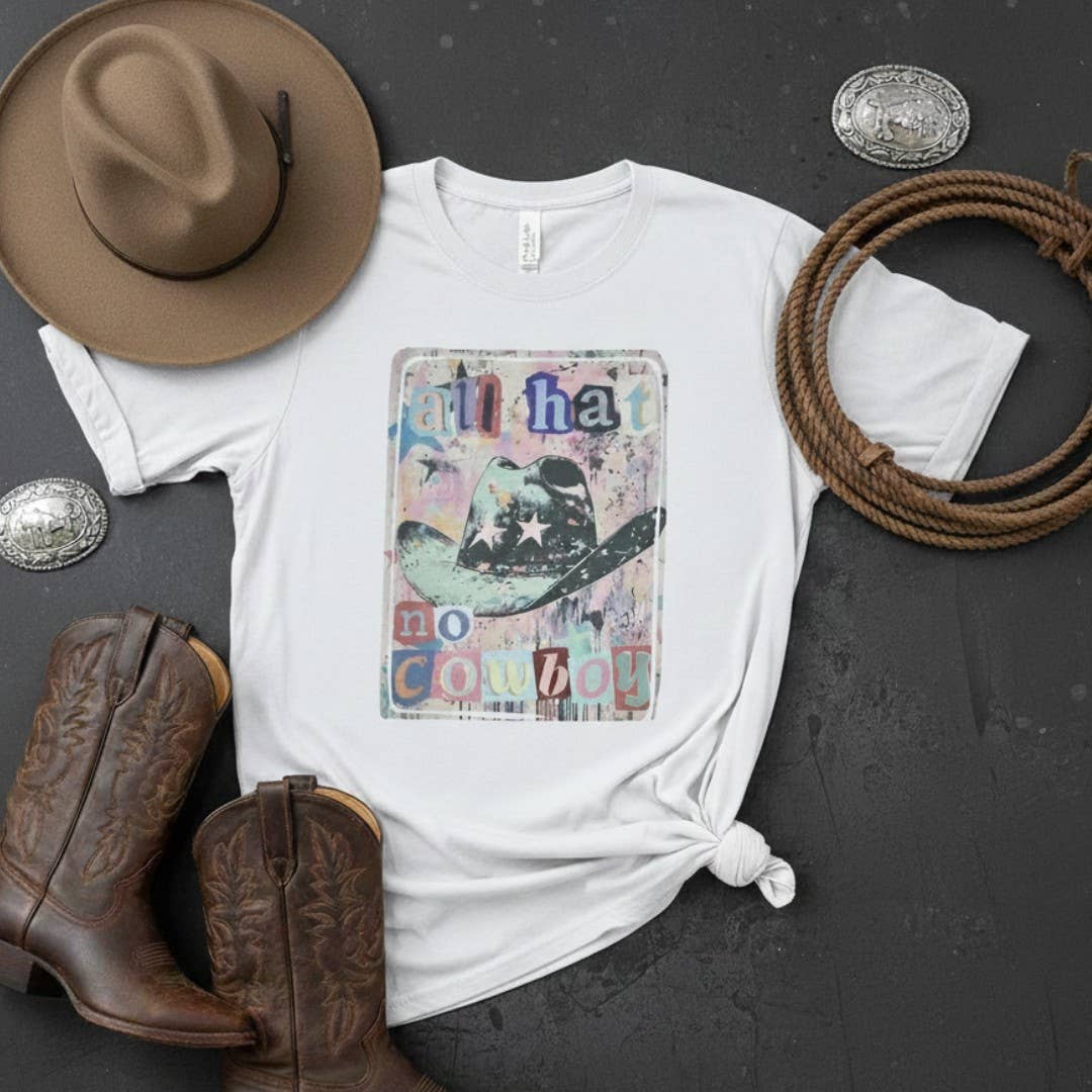 All Hat No Cowboy County Desert Pop Art Style Graphic Tee