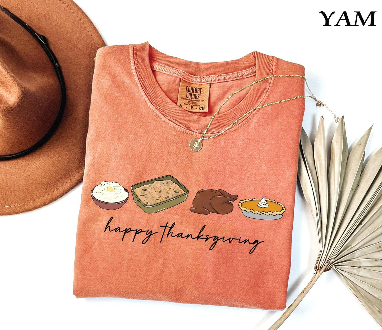 Comfort Colors Happy Thanksgiving Turkey Pumpkin Shirt