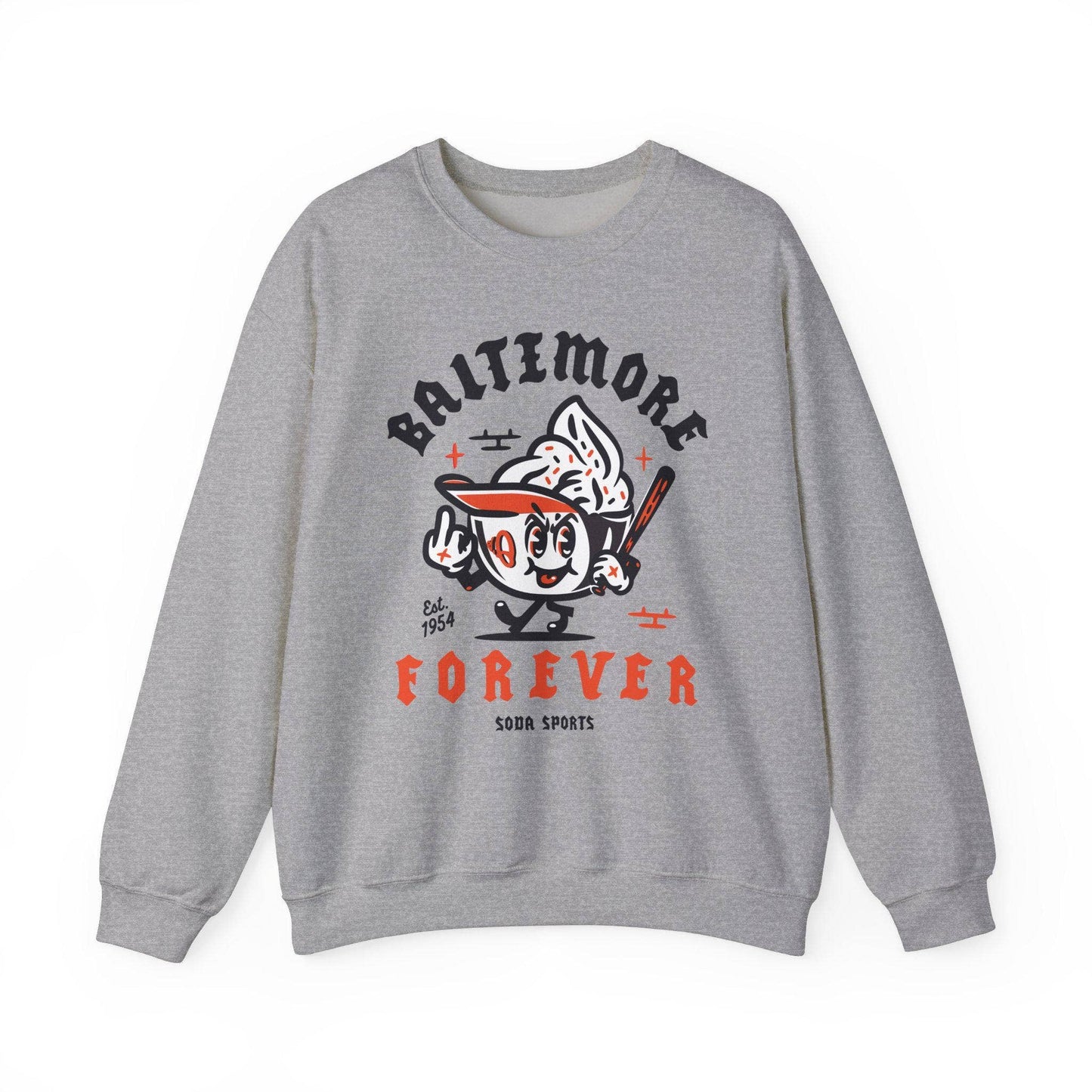 Baltimore Orioles Mlb Crewneck Jumper Sweatshirt