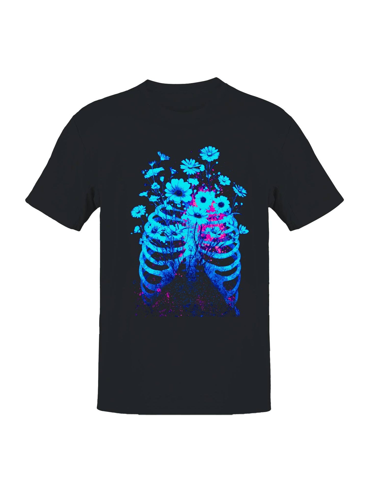 Floral Skeleton Bloom Art Men's T-Shirt