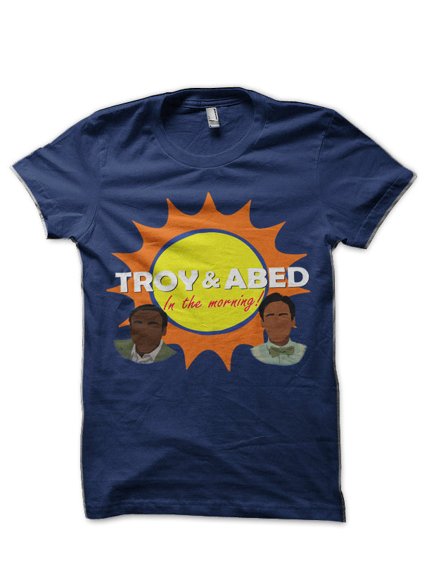 Troy And Abed In The Morning Navy Blue T-Shirt
